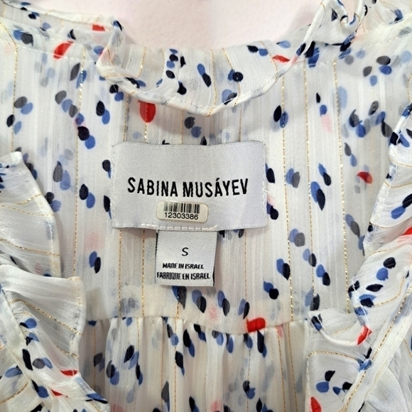 Sabina Musayev whit dot sun dress small - Picture 10 of 10